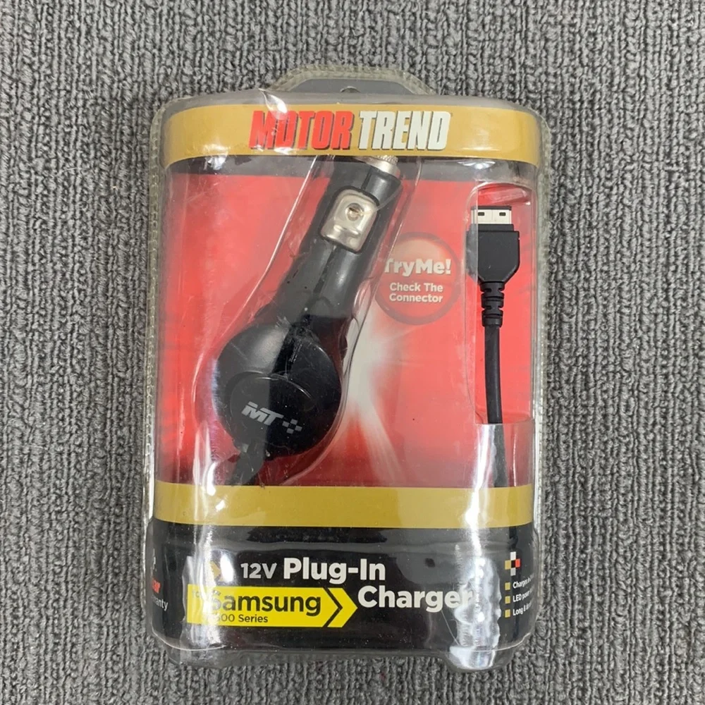 Motor Trend 12V Plug-in Car Charger Power Adapter for Samsung M300 Series New